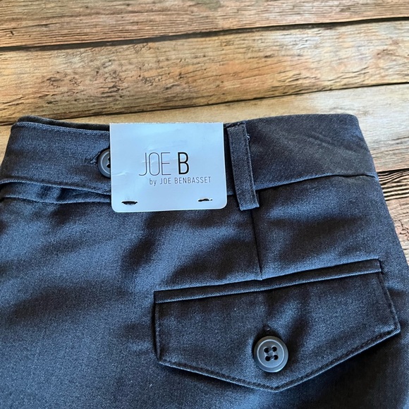 NWT Joe B by Joe Benbasset Charcoal Gray Semi Flare Leg Trouser Pants Size 7 - Picture 2 of 9